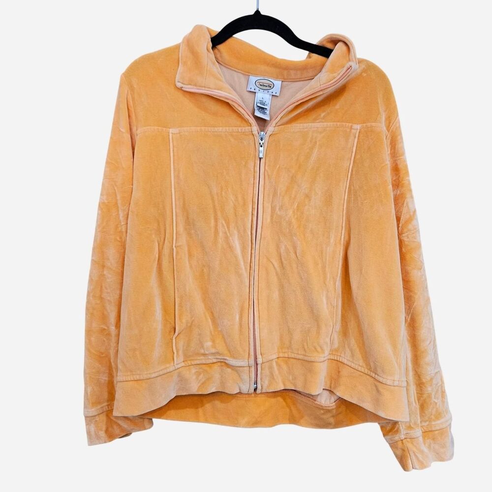 y2k mcbling orange velour jacket